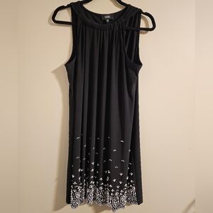 MSK Black Midi Dress with White Embellishments